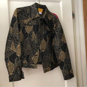 Ruby Road gold metallic and black jacket.